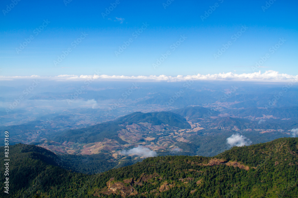 Fototapeta premium morning on top mountain