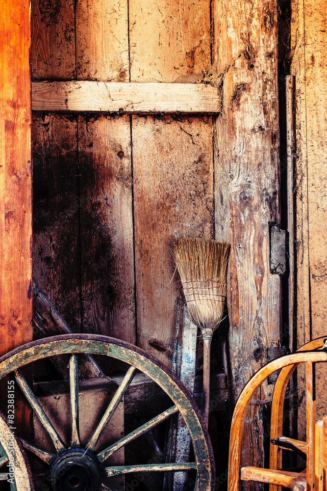 Obraz premium Old barn interior background