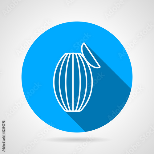 Resuscitation bag flat round vector icon