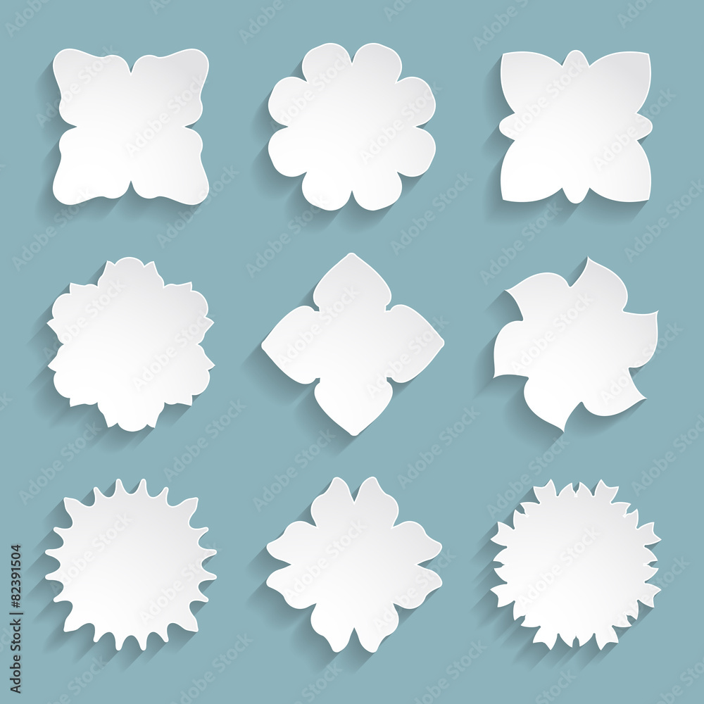 set of paper floral frames set of paper floral frames