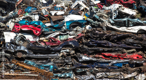 pile of used cars, car scrap yard © wip-studio