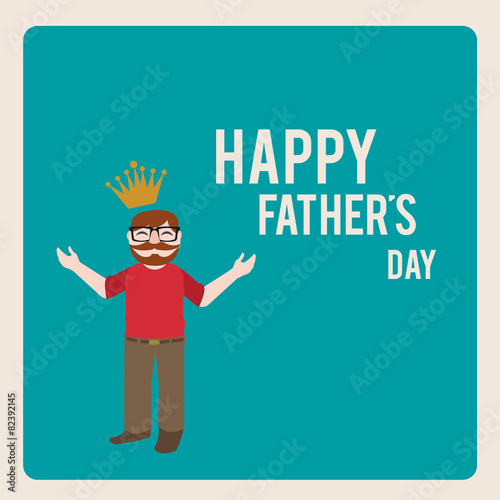 fathers day over blue color background and white text