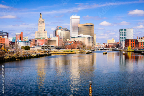 Providence, Rhode Island River Skyline photo