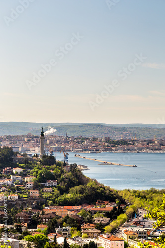 Old lighthouse in the bay of Trieste