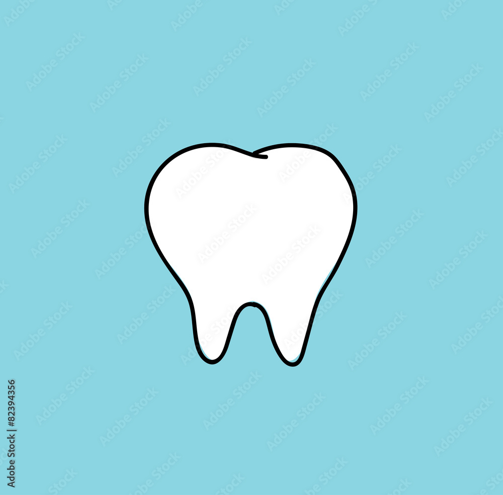 Vector of healthy white teeth for Healthcare