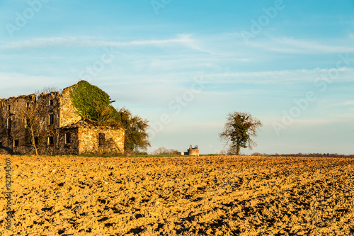 Abandoned farm in the countryside