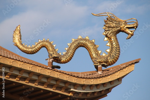 Asiatischer Drache auf dem Dach © tina7si