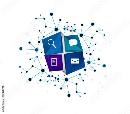 Network technology background.Vector illustration EPS10