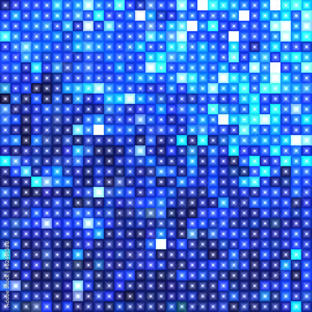 Shiny blue mosaic background