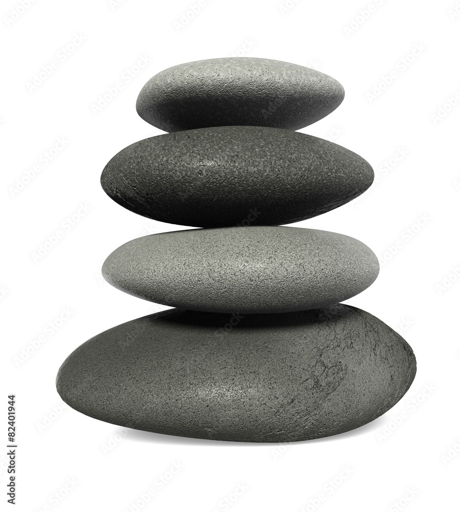 Stone. 3D. In Balance