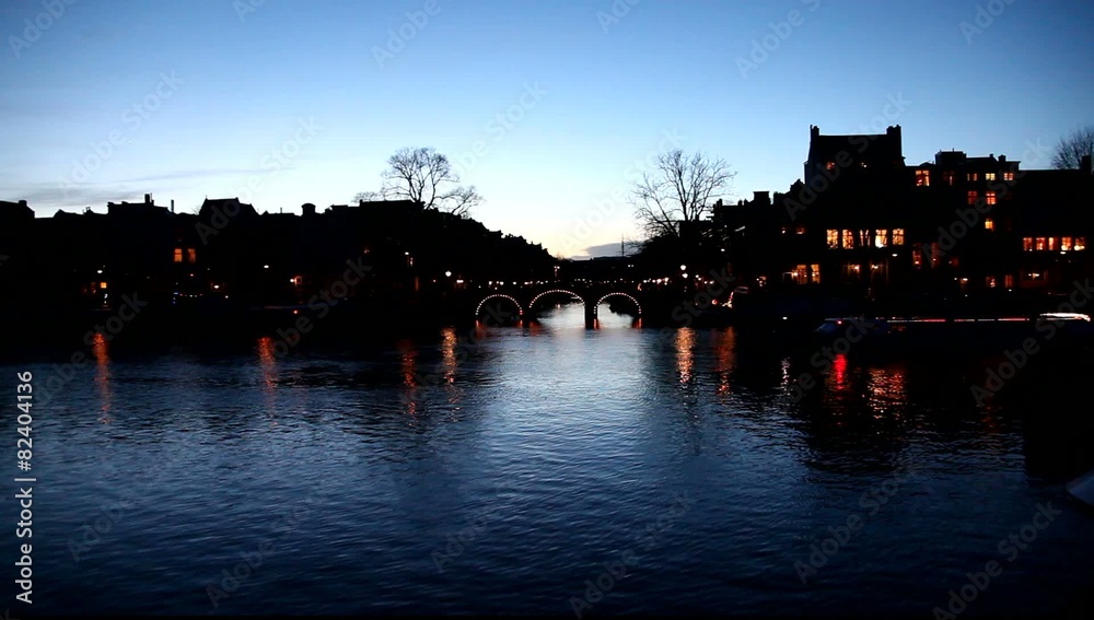A Bridge Amsterdam, Holland, dawn, dusk A Bridge Amsterdam, Holland, dawn, dusk
