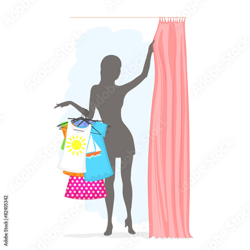 Woman in fitting room