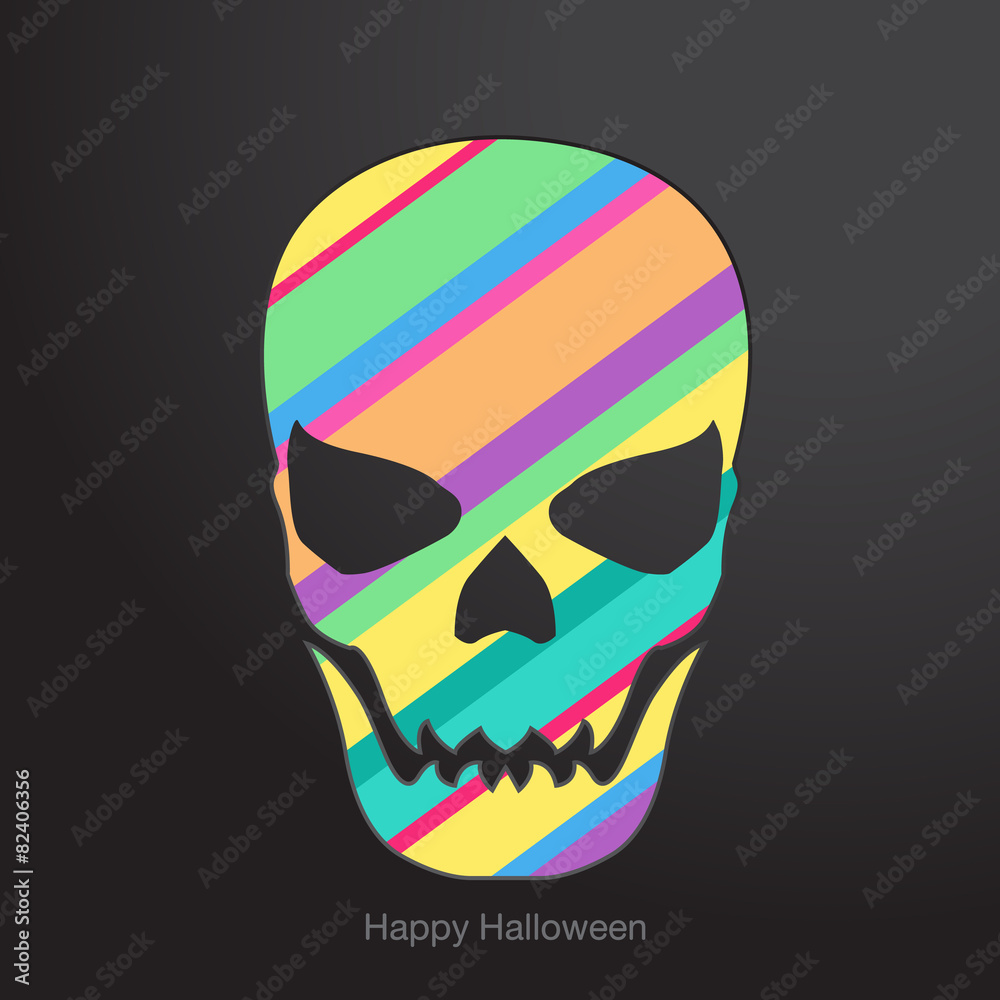Conceptual human skull. Vector illustration.