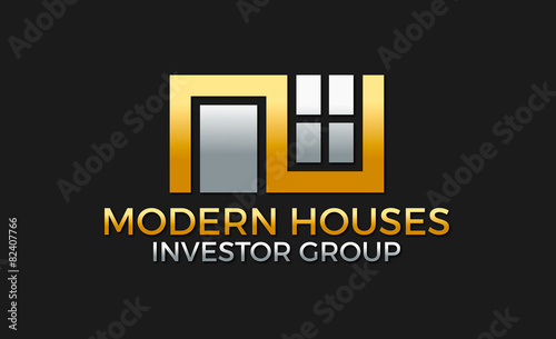 Modern Houses Real Estate Logo