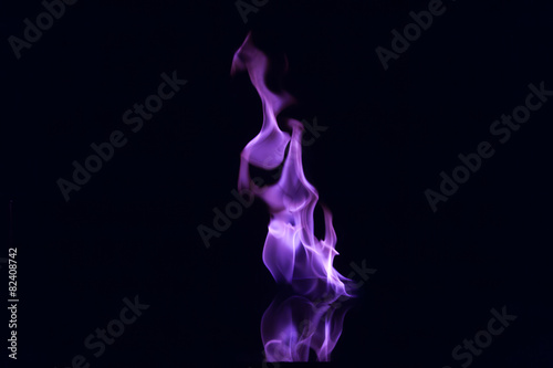 Purple flames isolated