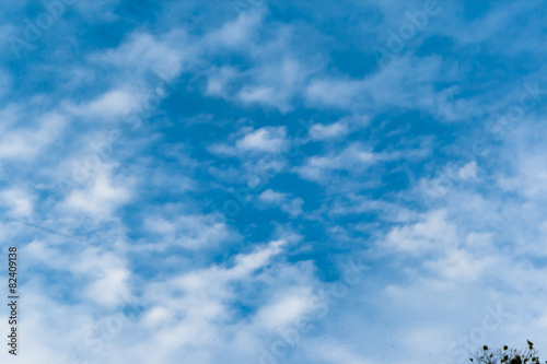 White cloud in blue sky