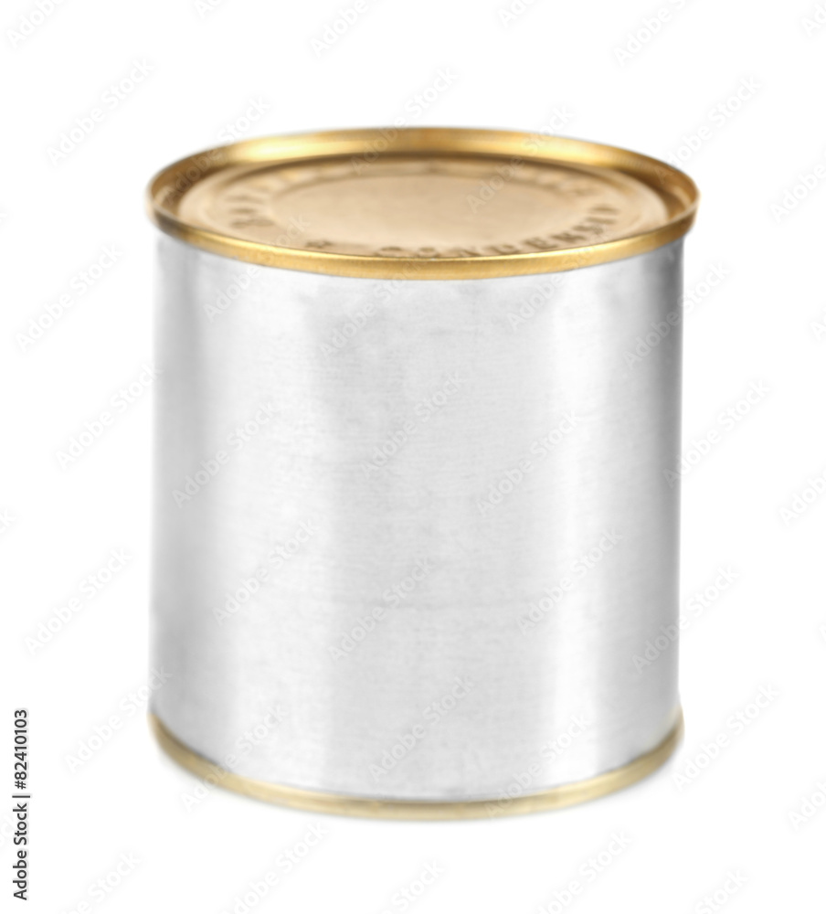 Can of boiled condensed milk isolated on white Can of boiled condensed milk isolated on white