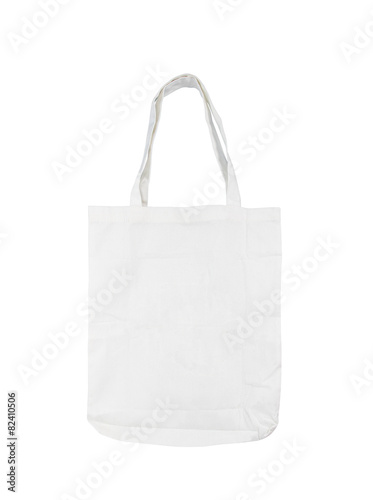 cotton bag on white isolated background