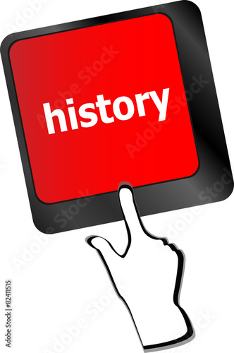 Laptop keyboard and key history on it vector