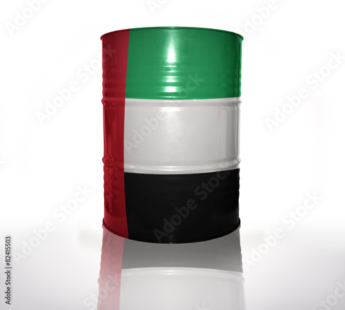 barrel with united arab emirates flag