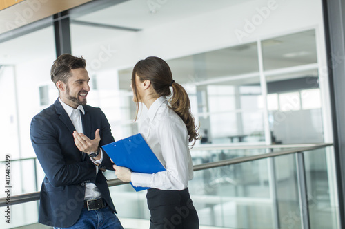Young couple in the office