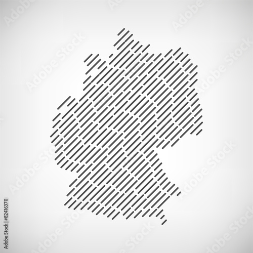 Deutschland Karte Gestrichelt