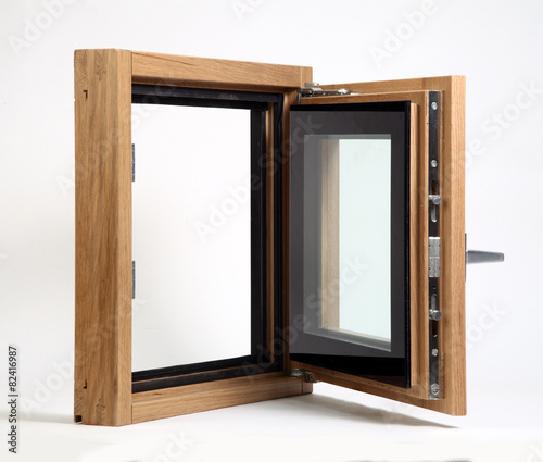 wooden window open