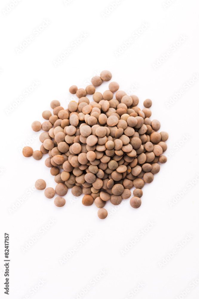 Lentils Isolated on White Background Lentils Isolated on White Background