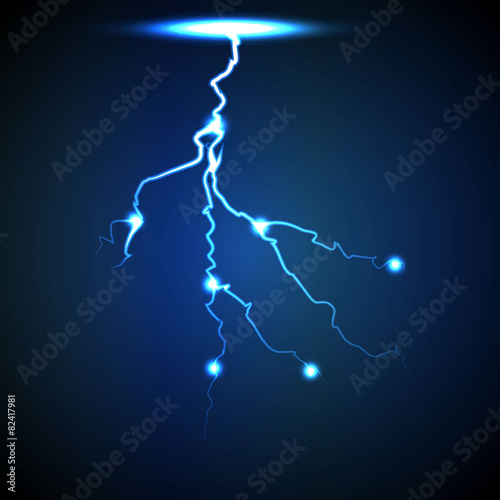 Vector abstract blue lightning flash background. 2
