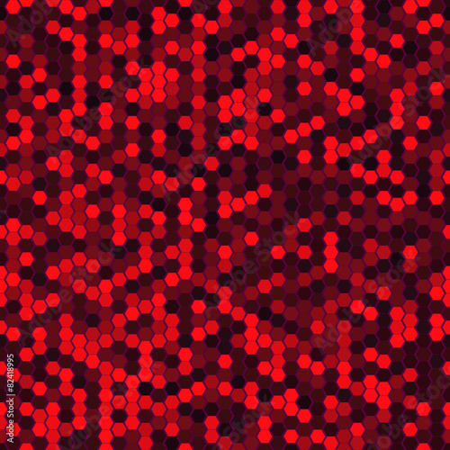 Abstract Seamless Red Halftone Comb Dots