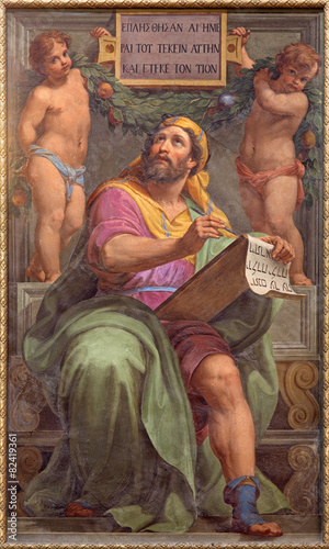 Rome - prophet Micah fresco in Basilica di Sant Agostino 