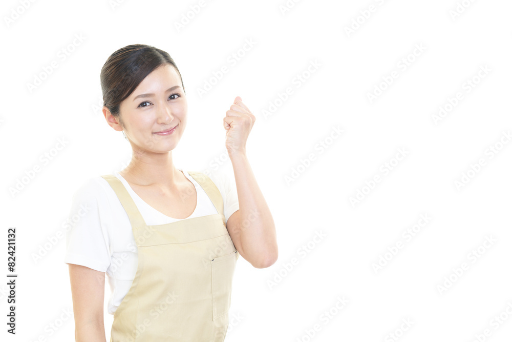 ガッツポーズの女性 ガッツポーズの女性