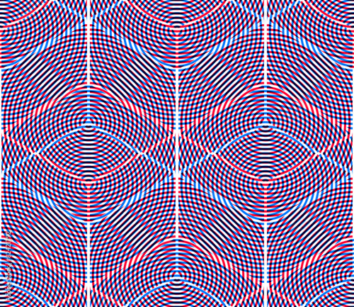 Endless colorful symmetric pattern, graphic design. Geometric in