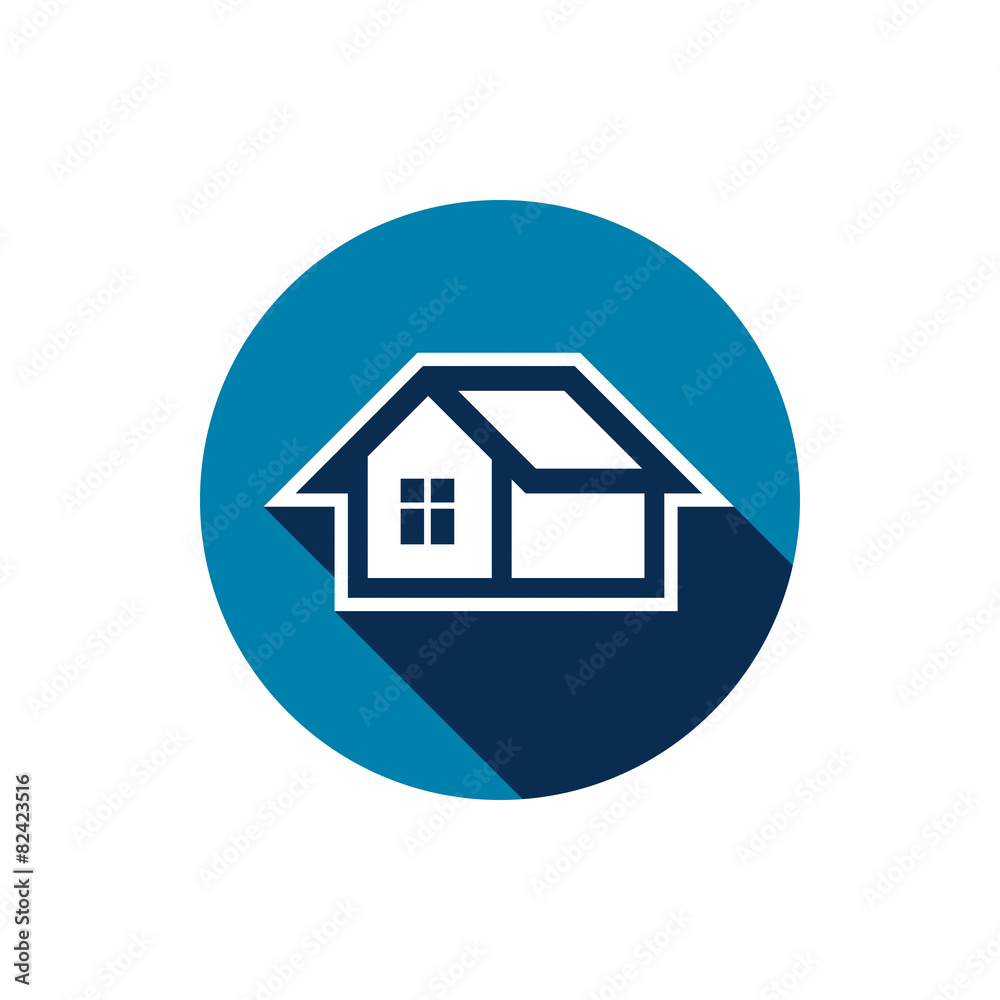 Real estate icon isolated on white, abstract house depiction. Real estate icon isolated on white, abstract house depiction.