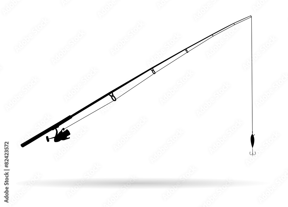 Fishing rod - Illustration Stock Vector