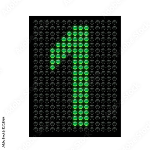 Numero uno display led luminoso