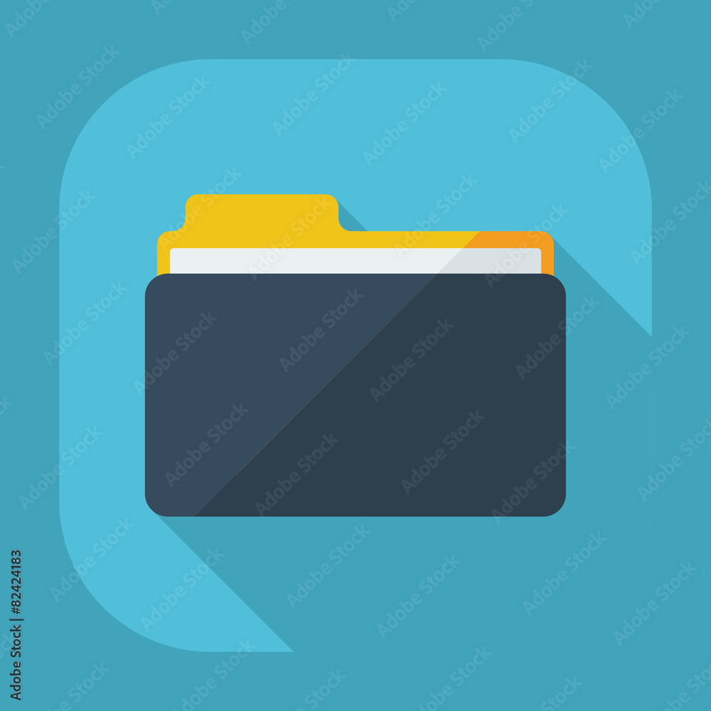 Flat modern design with shadow folder for files Flat modern design with shadow folder for files