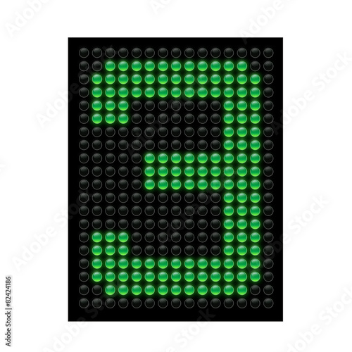 Numero tre display led luminoso