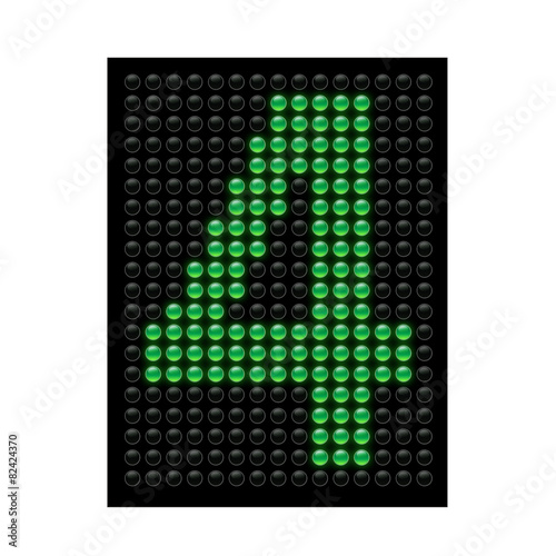 Numero quattro display led luminoso