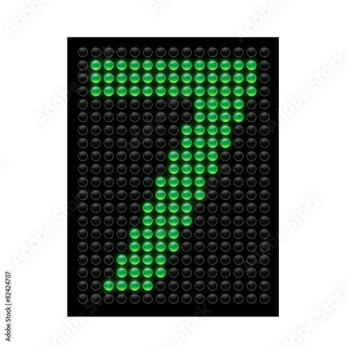 Numero sette display led luminoso