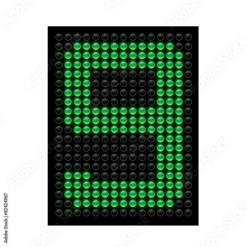 Numero nove display led luminoso