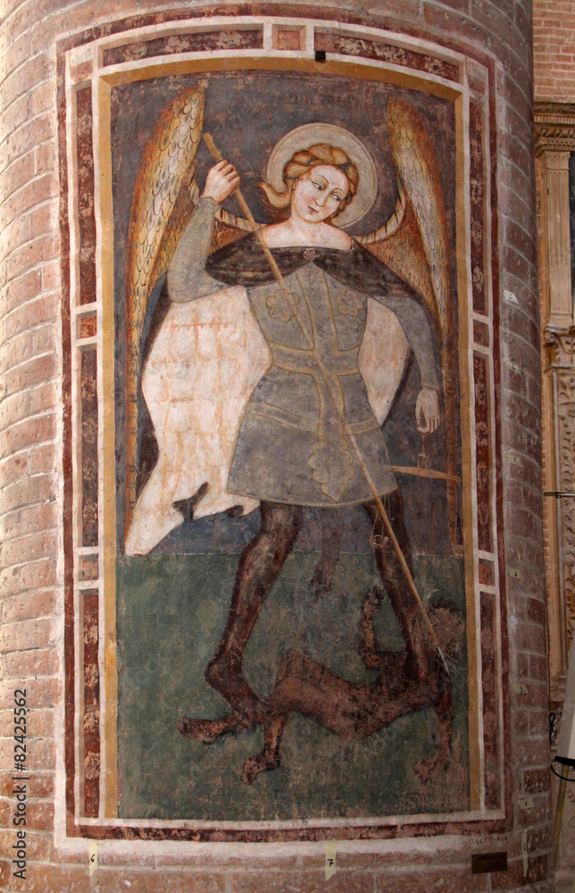 San Michele Arcangelo; affresco, chiesa di San Nicolò, Treviso