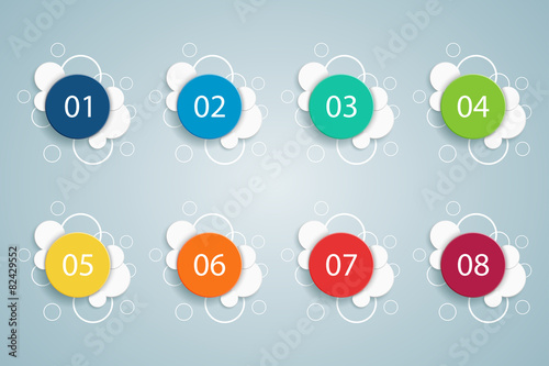 Numbered Bullet Point Bubble Infographics 2