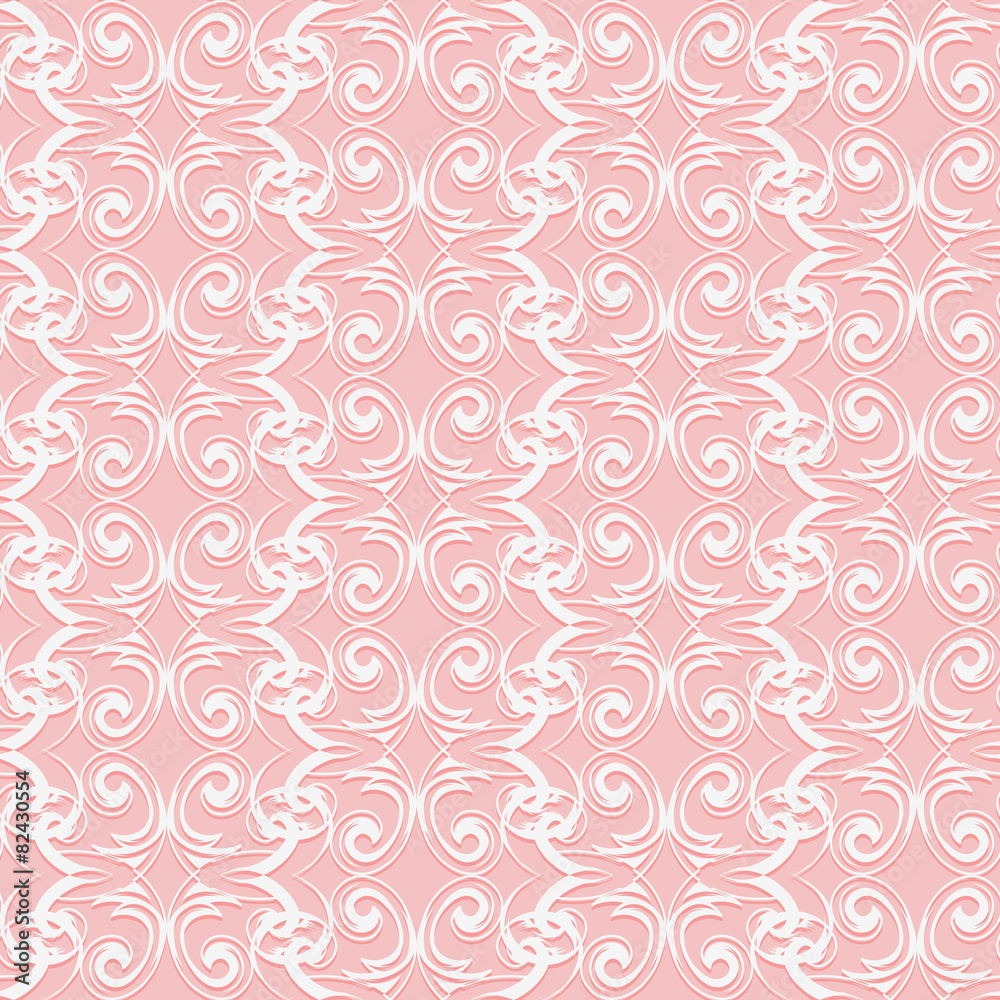 Pink seamless pattern with curls. Pink seamless pattern with curls.