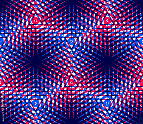 Regular colorful endless pattern with intertwine three-dimension