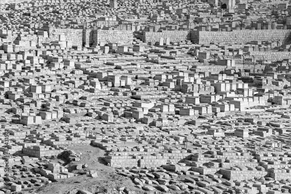 Jerusalem - The jewish cemetery on the Mount of Olives.