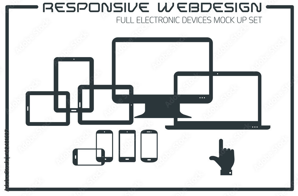 Flat responsive design kit Flat responsive design kit