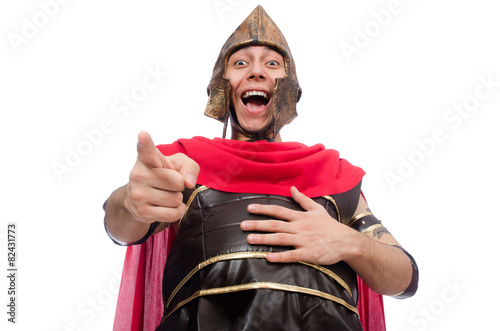 Tapety artystyczne Gladiator isolated on white