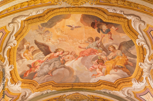 Rome - ceiling fresco of Angels with the Holy Spirit