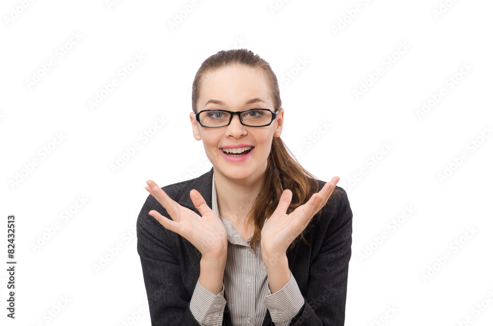 Working lady isolated on white Working lady isolated on white
